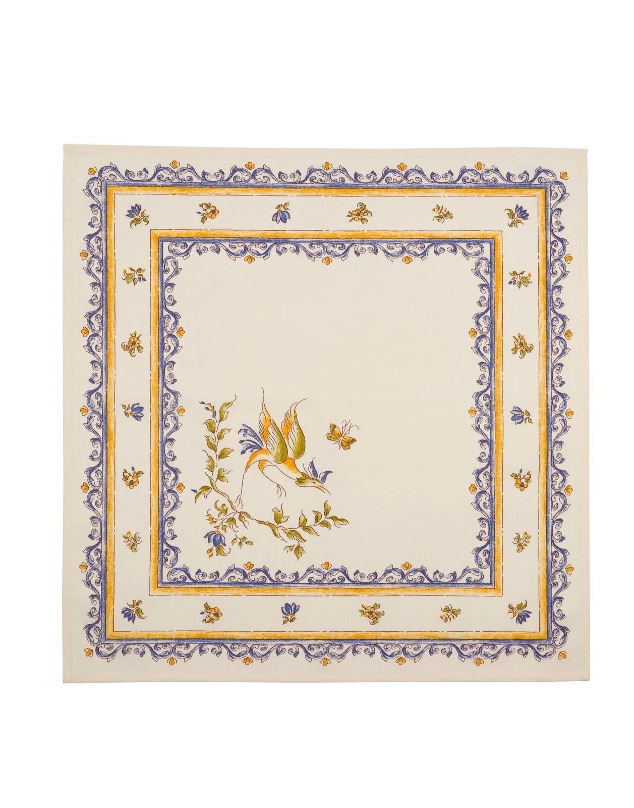 Provencal Traditional Cloth Napkin Set of 4 Poppies - Thumbnail 2