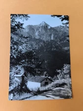 VALSUGANA VILLAGE THE VALLEY OF SADDLE AND TOP TWELVE POSTCARD WHITE BLACK TRAVELLED