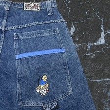 Menace Roll Em 90s Raver Jnco Wide Leg Baggy Jeans 36x34