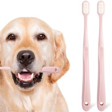 Dog Toothbrush Kit 2 Pack, Ultra Soft Pet Tooth Brush for Medium to Large Dog...