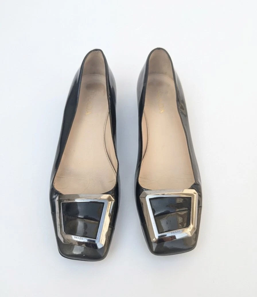 PRADA Buckle Patent Leather Flats for Women for sale | eBay