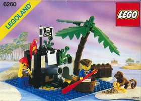 Vintage Lego 6260 Shipwreck Island, Pirates 100% build complete no box or instru