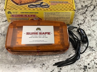 Wolo 3720M-A Sure Safe LED Mini Light Bar Magnetic Light 12V, AMBER