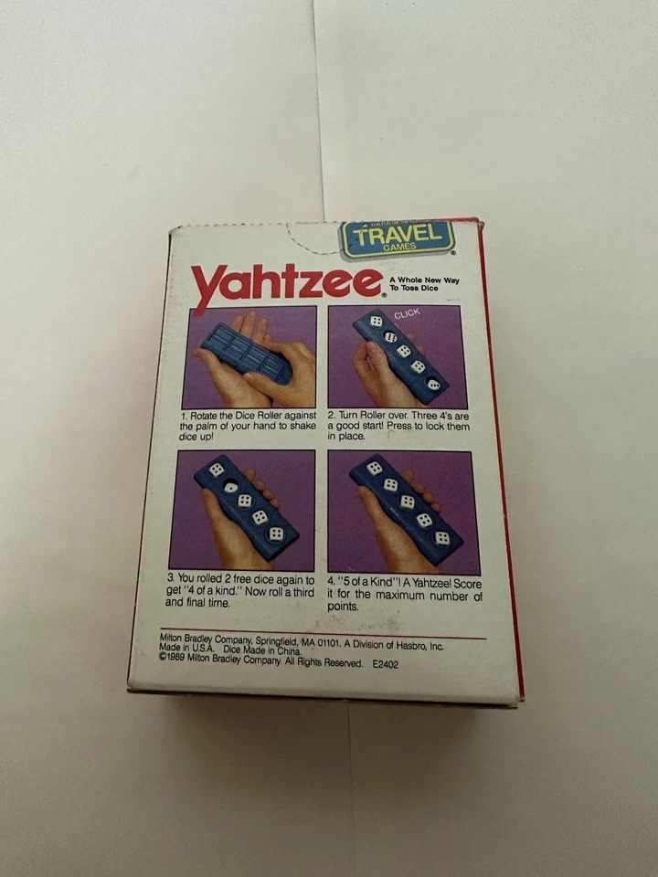 Travel Yahtzee Game 1984 Milton Bradley Complete w/ Dice Roller & Scorepad - Image 2 of 3
