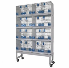 8 Stack And Trolley Double Breeding Cage 58cm For Canary, Finch , Small Birds