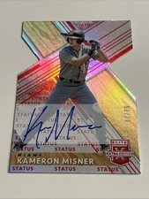 2019 Panini Elite Extra Edition Kameron Misner Auto /75 Die-Cut Marlins #35