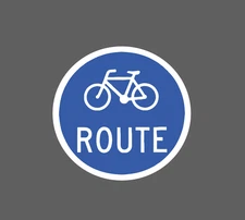 Bike Route Sticker Biking Cycling Outdoor Travel Sign Gift Waterproof NEW