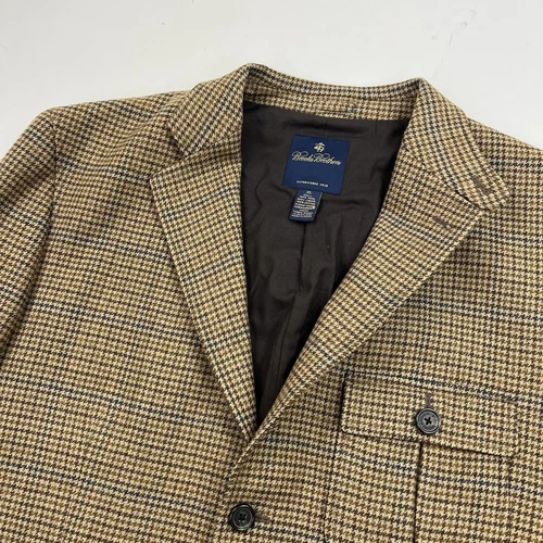Brooks Brothers Robert Noble Gamekeeper Tweed Wool Jacket Blazer Coat Size XL image 2