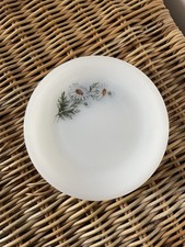 Vintage Arcopal France Milchglas Teller Florine Gänseblümchen X6 Retro