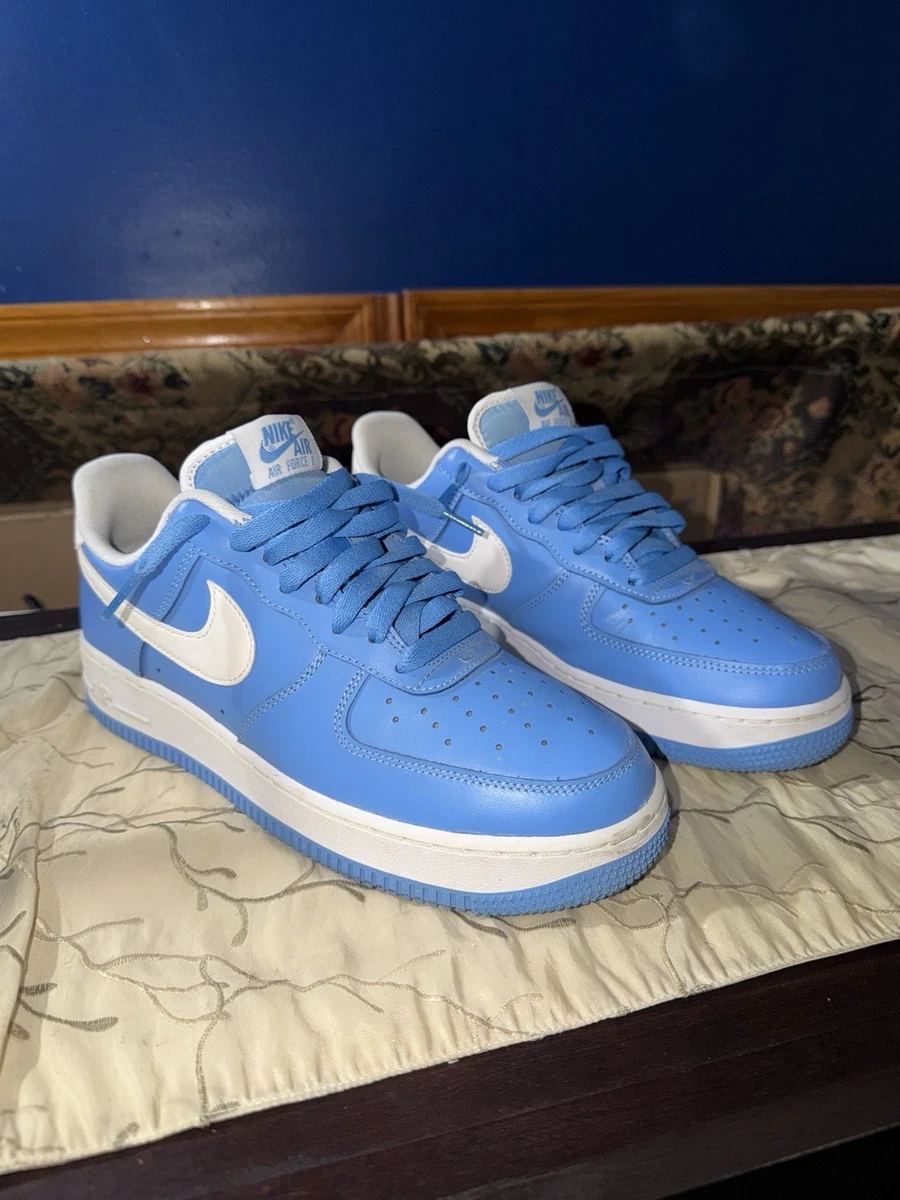 Nike Air Force 1 '07 University Blue White | eBay
