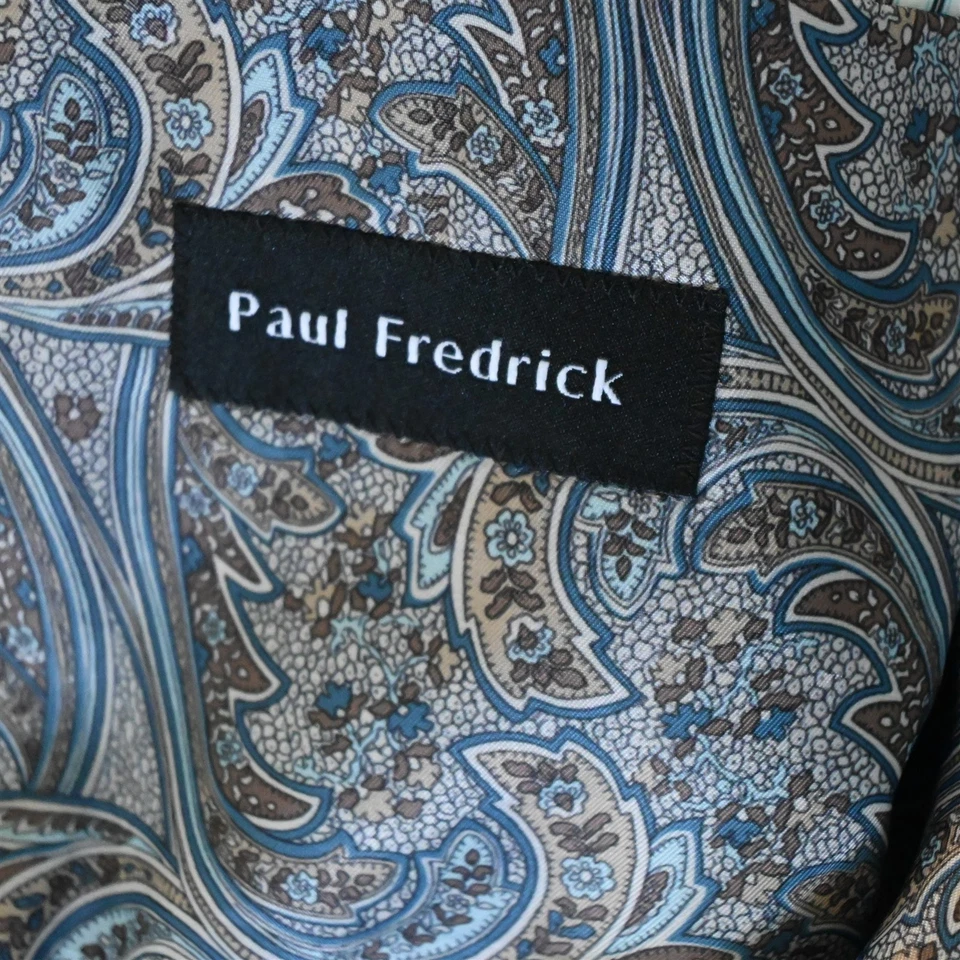 Blazer Traje Chaqueta Abrigo Deportivo Paul Fredrick 52L Gris Cremallera Bolsillo Elástico Lana Foto 4 de 4