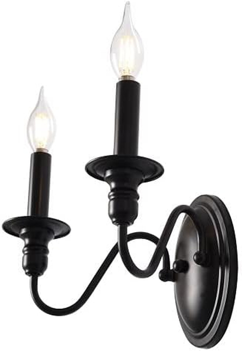 Applique Da Parete Interno Moderno Vintage Industrial, 2 Luce Specchio Bagno, La