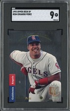 1993 Upper Deck SP Eduardo Perez Rookie RC #284 SGC 9 Mint California Angels