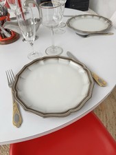 6 Inalterable Porcelain Plates from Salins-les-Bains (Jura, France).