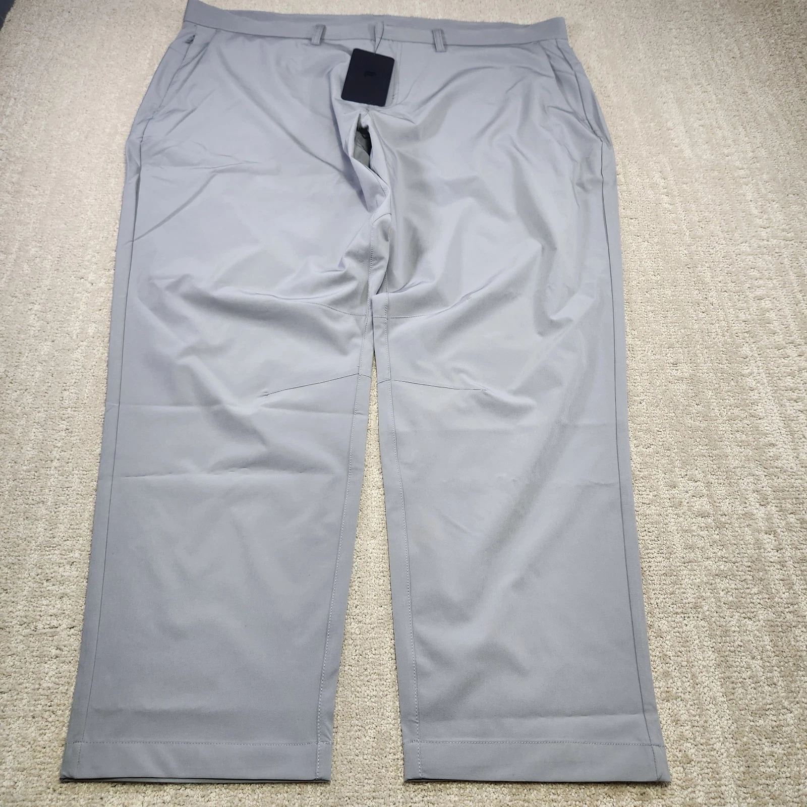 Fabletics The Only Pants Men 44x32 NEW Gray Classic Fit Stretch Chino Golf