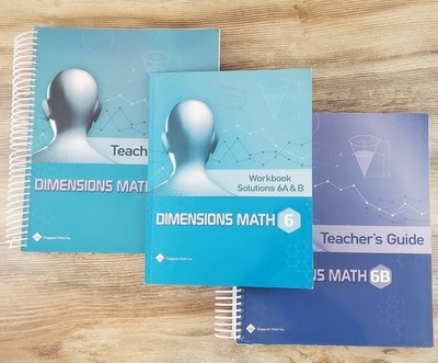 Dimensions Math 6a 6b Teacher's Guide & Workbook Solutions Singapore Math