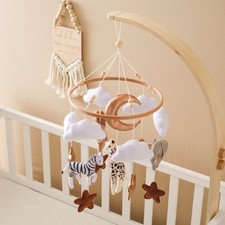 Felt Animal Crib Mobile with Chimes