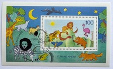 Bund Block  100er DP Kindermarke Tiere "Für uns Kinder" 1995 – gestempelt