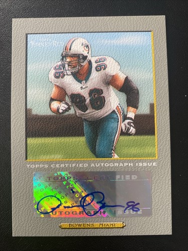 2005 Topps Turkey Red NFL # TRA-DBO David Bowens - AUTO Dolphins - Picture 2 of 3