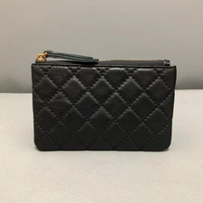 Genuine Leather Slim Wallet Women RFID Blocking Zipper Money Credit Card Holder