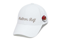 [Malbon Golf] Blaze Bucket Script Ball Cap - WHITE