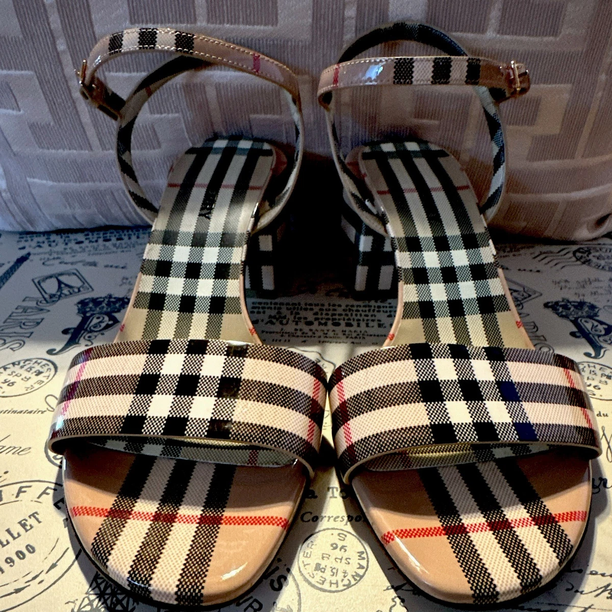 Burberry Block Heel Sandals for Women for sale | eBay