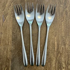 Set of 4 Washington Forge TEARDROP Stainless Dinner Forks 7 1/4"