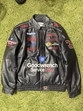 VTG Y2K Men's JH Design Dale Earnhardt Sr. Goodwrench Black Leather Jacket  XL