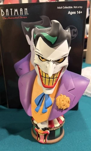 Leyendas en 3D Batman Serie Animada Joker Escala 1/2 Busto Estatua BTAS DC Comics