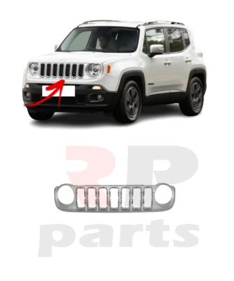 FOR JEEP RENEGADE 2014-2019 NEW FRONT UPPER GRILLE SILVER 5XB15LXHAA - Image 1 of 4