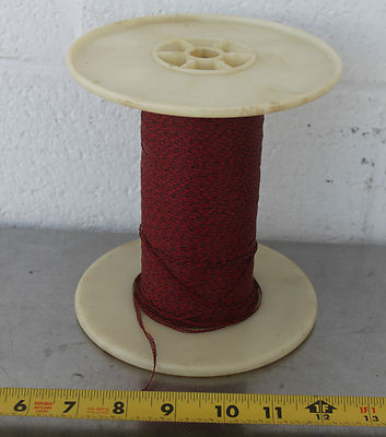 GUDEBROD BUTTWIND CUSTOM FISHING ROD WINDING WRAP RED & BLACK ENTIRE SPOOL #3