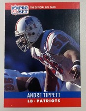 1990 NFL PRO SET ANDRE TIPPETT New England Patriots CARD #208