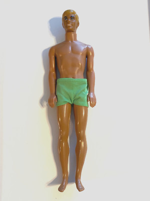 Vintage Barbie Sunset Malibu Ken Doll (1968) with Bright Green