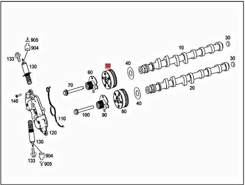 Genuine MERCEDES Camshaft adjuster 1560503647