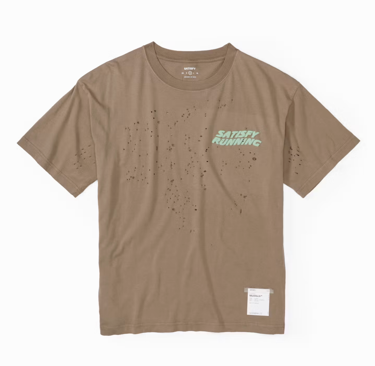 Satisfy RUNNING Tシャツ ブラウン MothTech™ SATISFY RUNNING