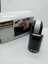 Scotch Heavy Duty Weighted Desktop Tape Dispenser, 3"core,Plastic, Black Bad Box