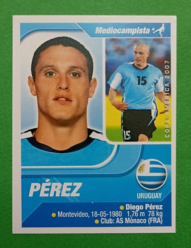 2007 Navarrete Copa America #056 DIEGO PEREZ Uruguay Soccer Team Sticker - 第 1/2 張圖片