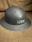 Vintage WWII US Navy Hard Hat Helmet Liner Chinstrap Shipyard Military