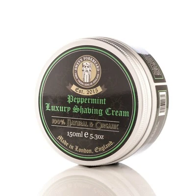 SWEYN FORKBEARD Shaving Cream Peppermint 100% Natural, Organic & Handmade in the United Kingdom