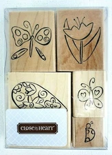Close to my Heart- S817 Signs of Spring -Wood Mounted Stamp Set
