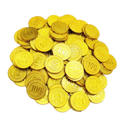 100 monedas piratas de oro tesoro plástico piñata rellenos - Imagen 5 de 7