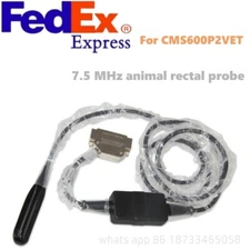 7.5Mhz HF Rectal Linear Probe  for CMS600P2(VET) Utlrasound Scanner USA Ship