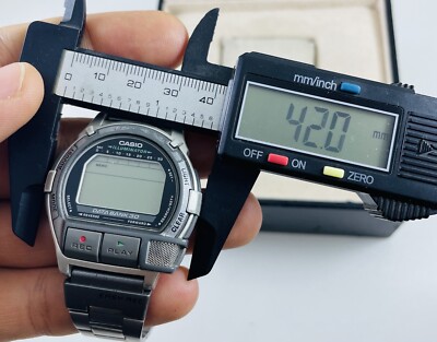 Vintage 1998 Casio Db-v300 Digital Rec Data Bank 30 Watch Vintage 1998 Casio Db-v300 Digital Rec Data Bank 30 Watch