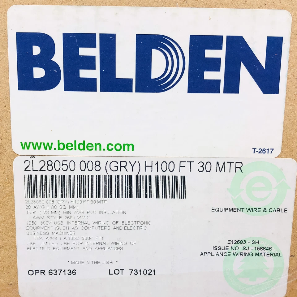 Flat Ribbon Cable 28 AWG 50C 100ft Belden 2L28050 008 Appliance Wiring Material - Image 2 of 4