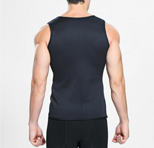 Para Sudar Oculta Barriga Adelgazante Chaleco Moldeador Camisa Termica Hombres - Picture 9 of 13