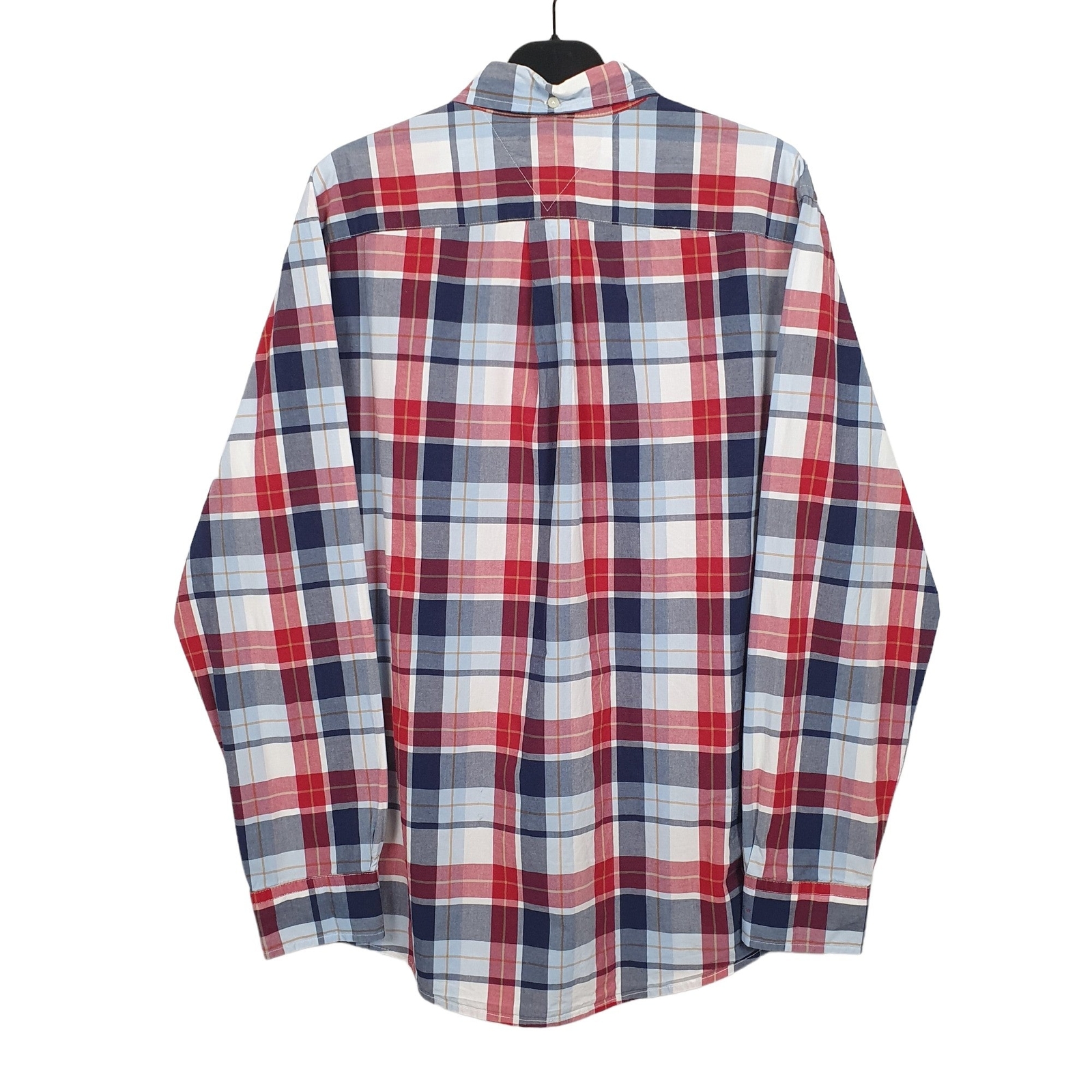 TOMMY HILFIGER Blue Check Shirt Long Sleeve Casual Mens M image 3