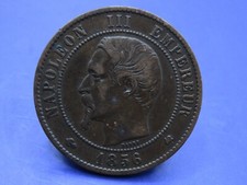 FRANCE 10 CENTIMES 1856 K COIN  / SNIFF'S  ANCIENT COINS T-4/5