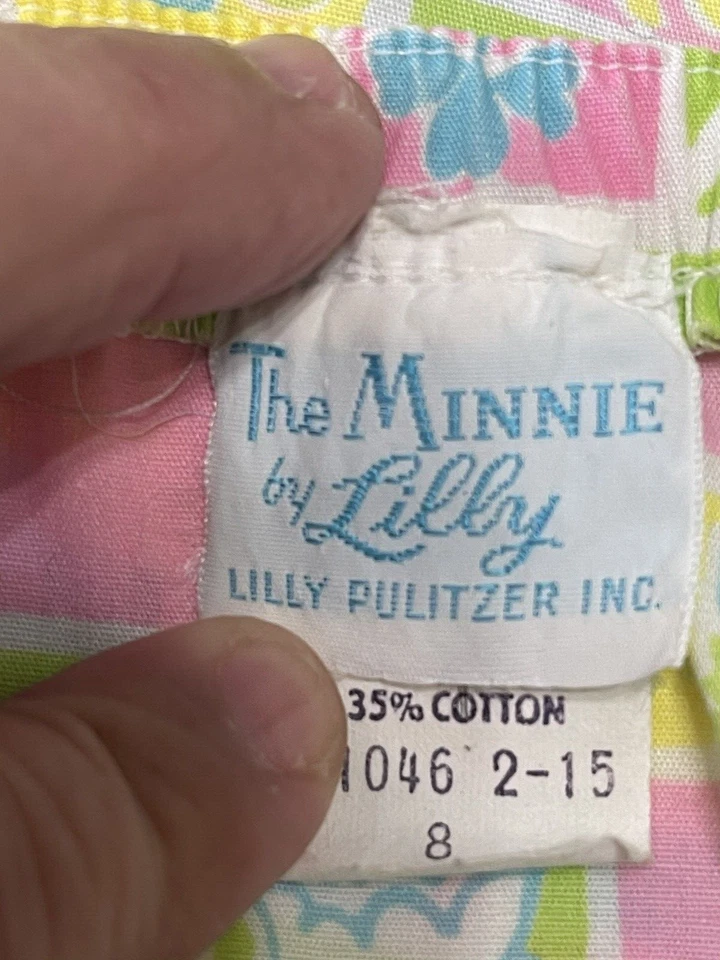 Vintage The Minnie Lilly Pulitzer Spaghetti Strap Sun Dress Girls 8 Made in USA - Image 2 of 4