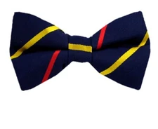 Men's 100% Silk Designer Self Tie Striped Woven Bowtie- NWT