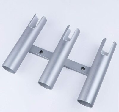 #ad 3 Link Tubes Aluminum 3 Rod Rack Boat Fishing Rod Holder Light weight $25.28